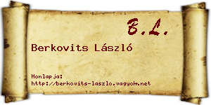 Berkovits László névjegykártya