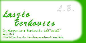 laszlo berkovits business card